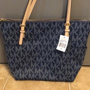Royal Blue Jet Set Michael Kors Purse